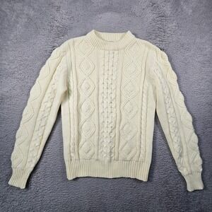 Vtg Richman Brothers Sweater Men M Cable Knit Fisherman Heritage Collegiate Prep